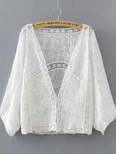Load image into Gallery viewer, Hand-cut Crocheted Blouses Lace Shirts Thin Sunscreen Shirts Knitted Shirts and Cardigans
