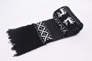Autumn And Winter Couple Thickened Double-Sided Scarf Warm Christmas Snowflake Fawn Wool Scarf
