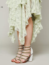 Load image into Gallery viewer, Lace Solid Color Irregular Maxi Dress