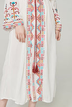 Load image into Gallery viewer, 2018 Boho Embroidered Long Sleeve Loose Beach Dress