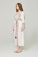 Load image into Gallery viewer, 2018 Boho Embroidered Long Sleeve Loose Beach Dress