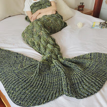 Load image into Gallery viewer, Oversized Fishtail Mermaid Tail Thickened Adult Knit Blanket