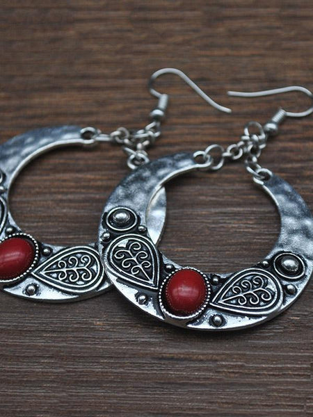 Vintage Bohemia Exaggerated Carving Earrings