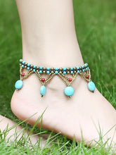 Load image into Gallery viewer, Original Turquoise Bohemian Beach Anklet Accessories