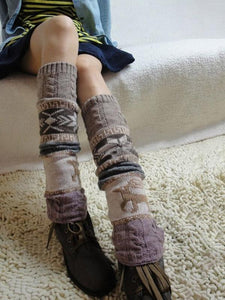Bohemia Knitting Over Knee-high 4 Colors Leg Warmer Stocking
