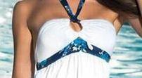 Sexy Tube Top Hanging Neck Print Beach Dress