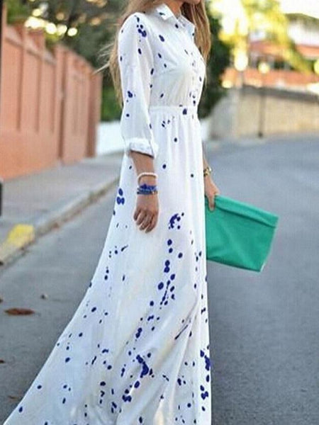 Elegant Long Sleeve New Fashion Maxi Dress