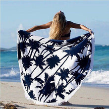 Load image into Gallery viewer, Hot Sale Tree printed fringed beach towel sun shawl Variety scarf yoga cushion Mat