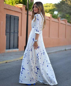 Elegant Long Sleeve New Fashion Maxi Dress