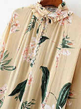 Load image into Gallery viewer, Floral Print Long Sleeve Loose Mini Dress