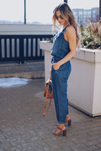 Load image into Gallery viewer, Denim Sleeveless High Waist Casual Jumpsuit Romper