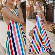 Load image into Gallery viewer, 2018 New Print Halter Backless Beach Maxi Dress
