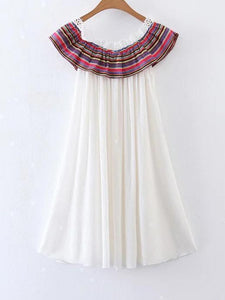 Off Shoulder Summer Beach Mini Dress