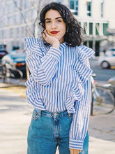 Load image into Gallery viewer, Fashion Stripe Long Sleeve T Shirt Top Blouse