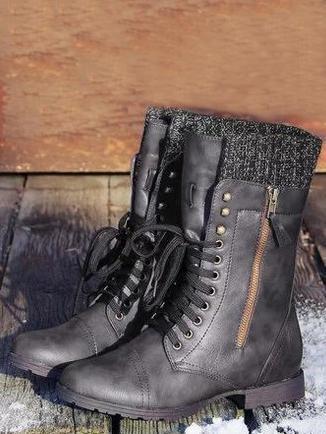 Women Vintage Mid Calf Boots