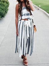 Load image into Gallery viewer, Stripe Bohemia Tops And Pants Suits