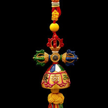 Load image into Gallery viewer, Tibetan Ping&#39;an  hung with Tantric Ten Phases Free Spinning Drum, Vajra pestle Car Pendant Room Decor Pendant