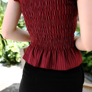3 colors sexy slim pleated camisole tops for vacation beach holiday