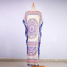 Load image into Gallery viewer, Summer Tassel Long Beach Split Maxi Dress