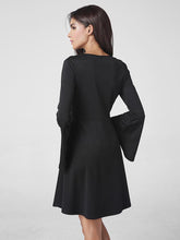 Load image into Gallery viewer, Fashion Solid Color Flared Sleeves Mini Dress