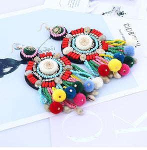 Boho E-Plating Technic Alloy Shell Earrings