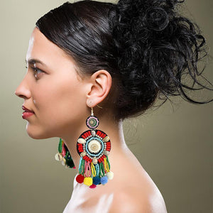 Boho E-Plating Technic Alloy Shell Earrings