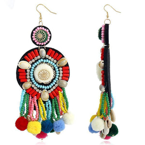 Boho E-Plating Technic Alloy Shell Earrings