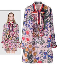 Load image into Gallery viewer, Gorgeous Plant Flower Floral Bow Mini Dress