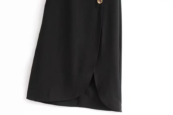 2018 SPAGHETTI STRAPS BUTTON SEXY LONG DRESS