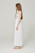 Load image into Gallery viewer, New Spaghetti Strap Backless Embroidered Maxi Dress