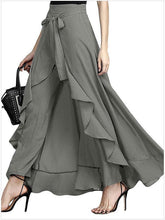 Load image into Gallery viewer, Solid Color Irregular High Waist Maxi Skirt