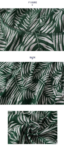 Sexy Printed V Neck Short Sleeve Irregular Dress