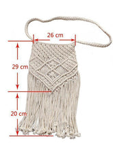 Load image into Gallery viewer, Vintage Knit Tassel White Casual Bag For Women