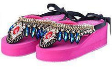 Load image into Gallery viewer, Bohemian Slipper Jewelry Vintage National Clip Toe Shoes