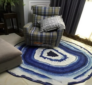 Nordic simple fashion Agate round floor mat living room coffee table carpet bedroom study club model room carpet