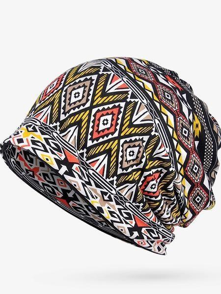 Four Seasons Cotton Fashion Geometric Pattern Adult Fashion Bib Hat