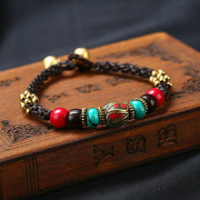 Load image into Gallery viewer, New Tibetan ethnic jewelry hand-woven Nepal Pearl retro bracelet