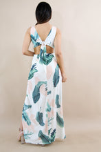 Load image into Gallery viewer, Sexy Printed V Neck Sleeveless Backless Split Maxi Dress