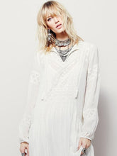 Load image into Gallery viewer, National Bohemia Inwrought Long Sleeve V Neck Beach Long Dress