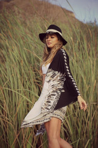 Stylish Bohemian printed long-sleeved scarf - 2