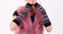 Load image into Gallery viewer, Half refers to the warm knit typing women s thick wool Half palm gloves - 5