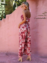Load image into Gallery viewer, Flower Off Shoulder Boho Beach Jumpsuit