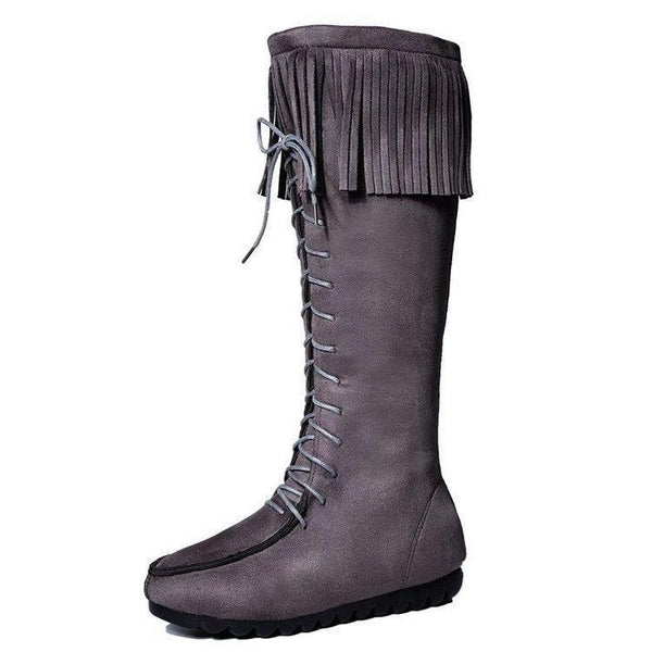 Winter Vintage Tassel High Boots