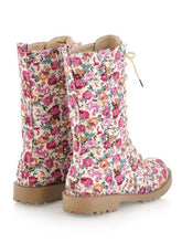 Load image into Gallery viewer, Women Floral Martin Low-heel Boots Shoes