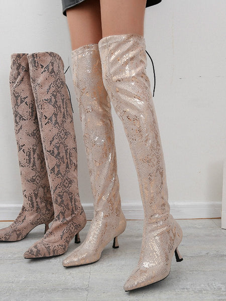 Pointed fashion boots high heel sleeve boots