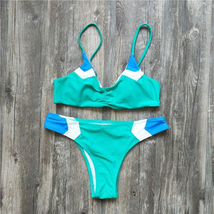 Split Bikini Color Matching Sexy Swimsuit