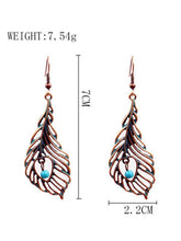 Load image into Gallery viewer, Leaf Pattern Vintage Alloy Earrings Accessories