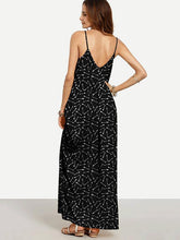 Load image into Gallery viewer, Cool Black Bohemia Spaghetti Straps V Neck Maxi Dress