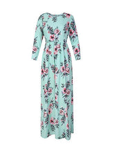 Load image into Gallery viewer, Women s Spring Fashion Printed Flower Floor-length Dress