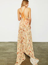 Load image into Gallery viewer, Floral Print Halter Beach Bohemia Maxi Dress